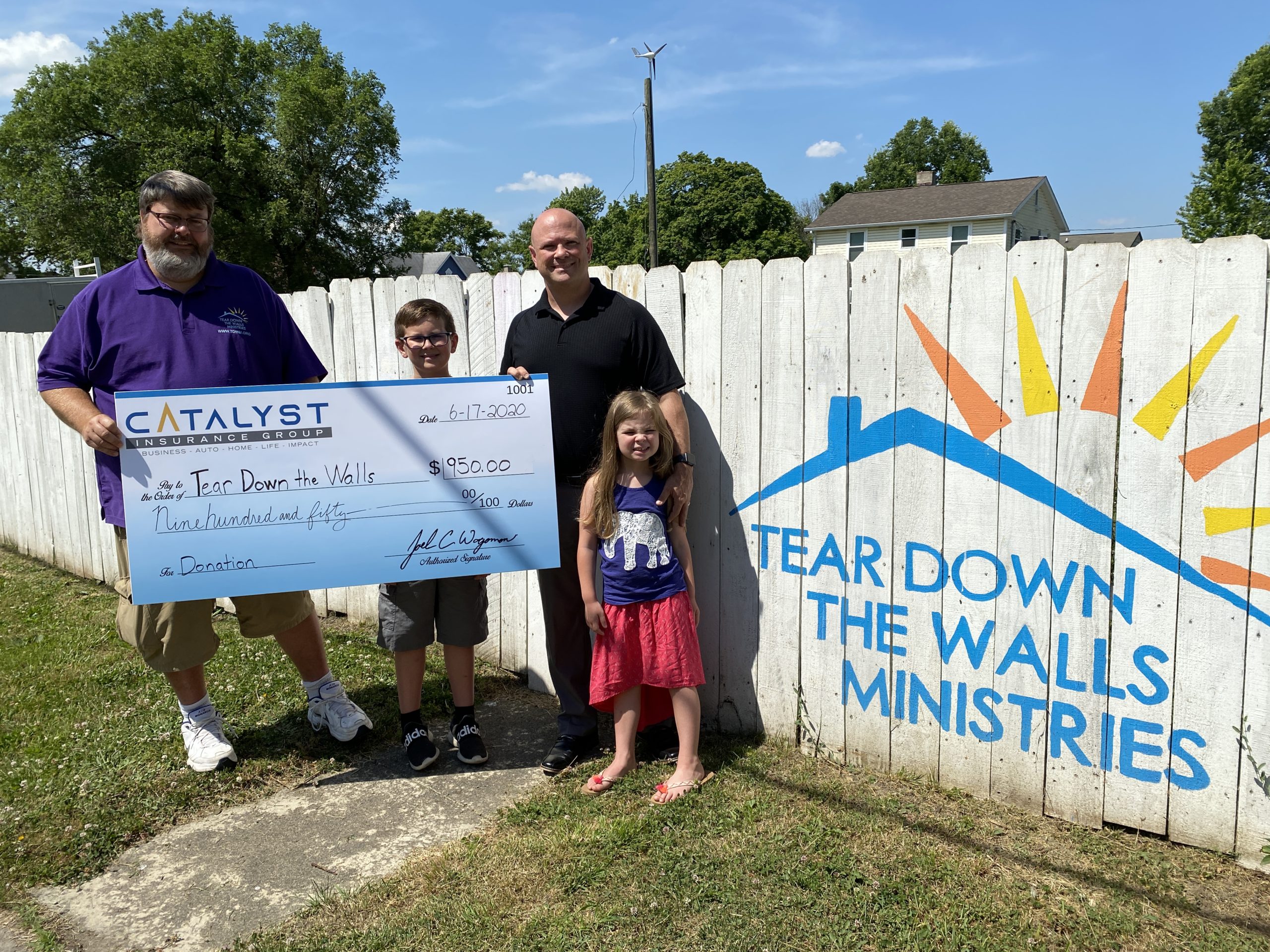 Tear Down The Wall Ministries - Catalyst Insurance Donation Tear Down The Wall Ministries - Catalyst Insurance Donation